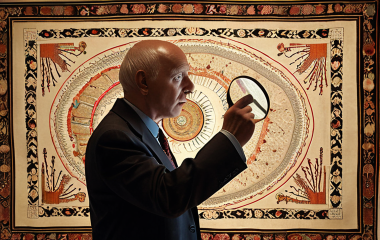 **Prompt 1: The Timeless Art of Value Investing**
A wise, calm investor, appearing thoughtful and patient, examines an intricately woven, antique rug with a magnifying glass, symbolizing the deep dive into intrinsic value and fundamental analysis. In the background, a chaotic, volatile stock market graph, representing short-term emotional fluctuations, contrasts sharply with a serene, stable base. The scene highlights the enduring philosophy of value investing, emphasizing patience, discernment, and focusing on underlying worth over transient market noise. The atmosphere is one of timeless wisdom and strategic focus, with soft, warm lighting.